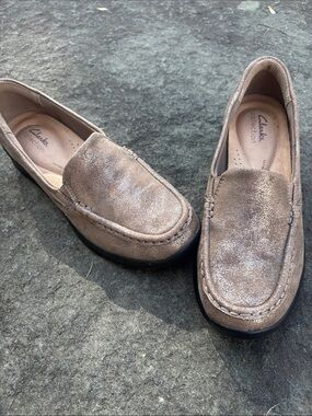 Women's Clark's Taupe Slip-On Loafers